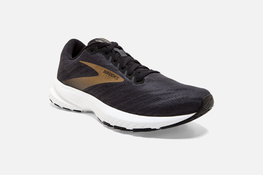 Brooks Launch 7 Road Running Shoes - Mens - Black/Gold - FC9085342